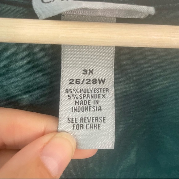 Catherine's Shirt & Cardigan Set Green sz. 3x #BB - Picture 4 of 10